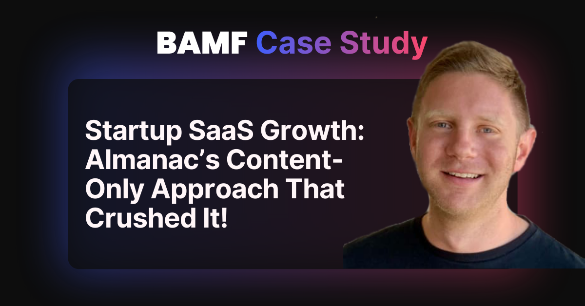 Startup SaaS Growth: Almanac’s Content-Only Approach That Crushed It!